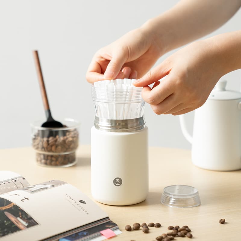 CRYSTAL EYE TRAVEL BREWER TERMO INSULADO CON MÉTODO DE CAFÉ